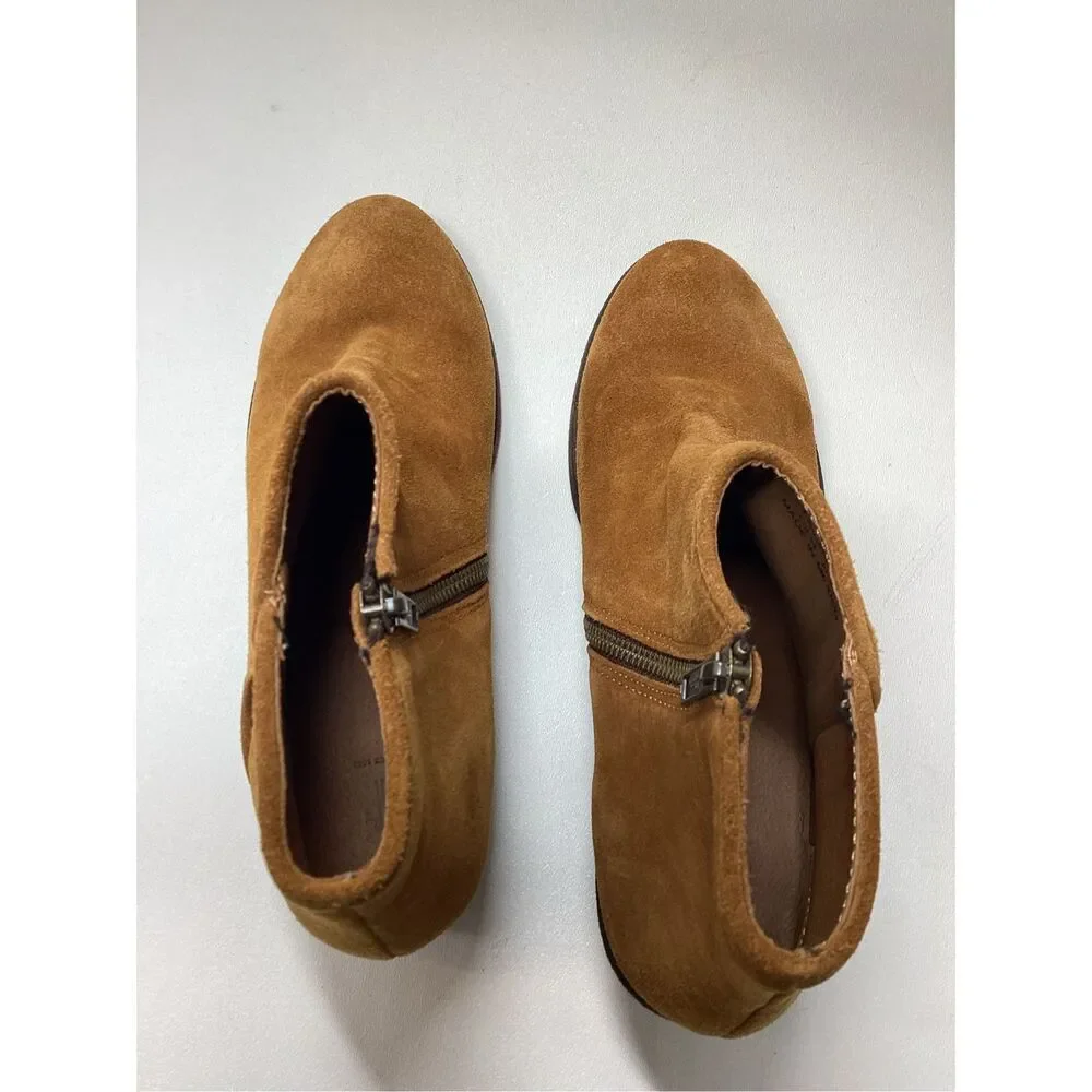 Frye carson brown bronze piping suede boots‎